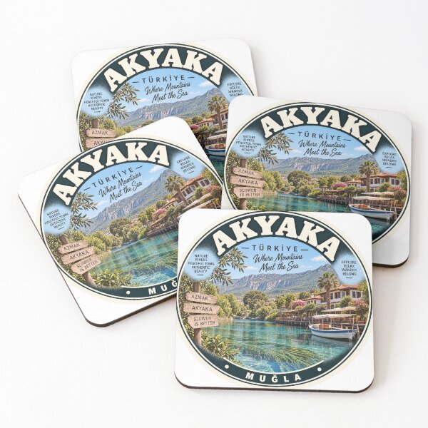 Item preview, Akyaka Turkey Vintage Travel Badge – Azmak River Retro Souvenir designed and sold by DreamPaw Studio.