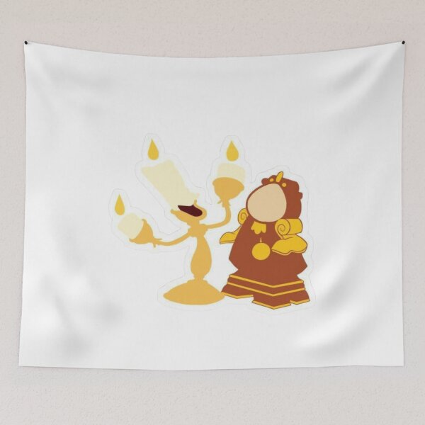 Item preview, Lumière and Cogsworth – Enchanted Castle Characters from Beauty and the Beast designed and sold by 4U---Store.