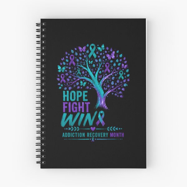 Item preview, Hope Fight Win Addiction Recovery Month Tree Ribbon designed and sold by RealestInternet.