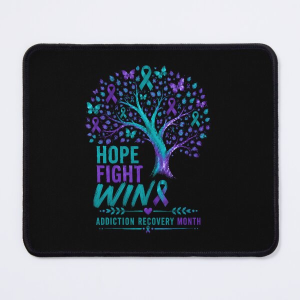 Item preview, Hope Fight Win Addiction Recovery Month Tree Ribbon designed and sold by RealestInternet.