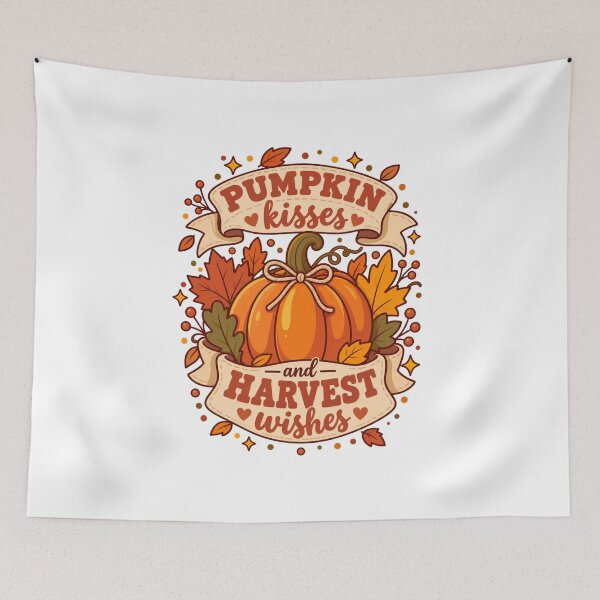 Item preview, Pumpkin kisses and Harvest wishes   designed and sold by LuveraxArt.