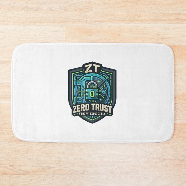 Item preview, Zero Trust Verify Explicitly Cybersecurity Vault Shield Badge designed and sold by TechNexusPrints.