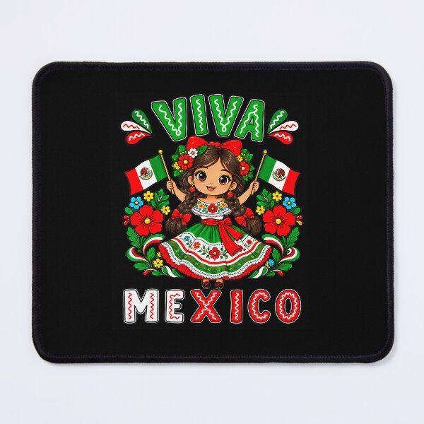 Item preview, Mexican Girl Flag Independence Day Girl Kids Viva Mexico designed and sold by RealestInternet.