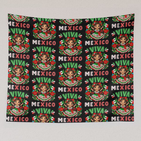 Item preview, Mexican Girl Flag Independence Day Girl Kids Viva Mexico designed and sold by RealestInternet.
