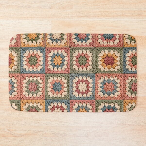 Item preview, Vintage Crochet Granny Square Floral Pattern designed and sold by blankTeeShirt.
