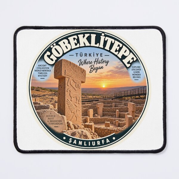 Item preview, Gobeklitepe Turkey Vintage Travel Badge – Ancient History Retro Souvenir designed and sold by DreamPaw Studio.