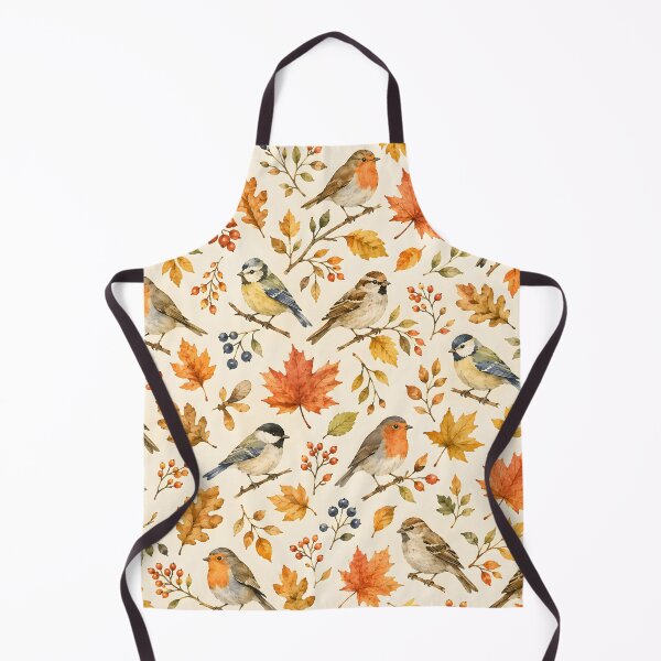 Item preview, Autumn Birds & Colorful Leaves Watercolor Pattern designed and sold by blankTeeShirt.