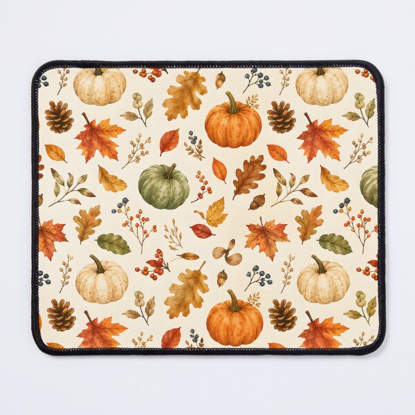 Item preview, Watercolor Autumn Pumpkins & Leaves Pattern designed and sold by blankTeeShirt.