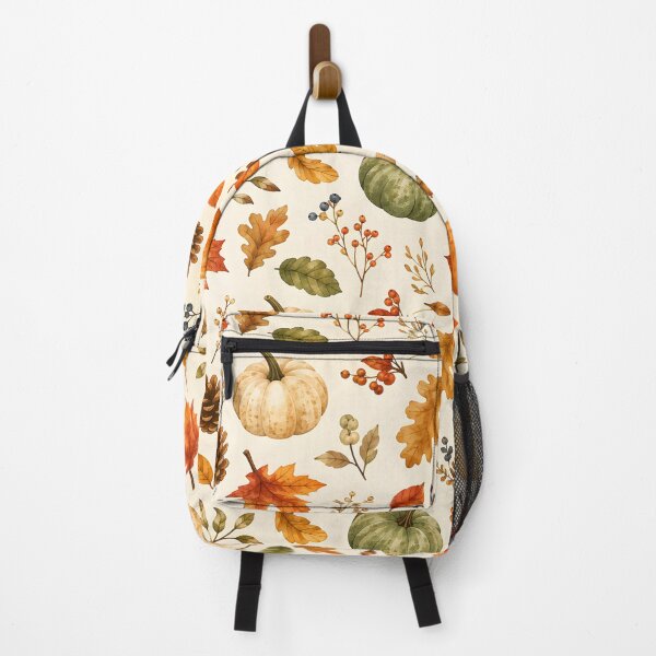 Item preview, Watercolor Autumn Pumpkins & Leaves Pattern designed and sold by blankTeeShirt.