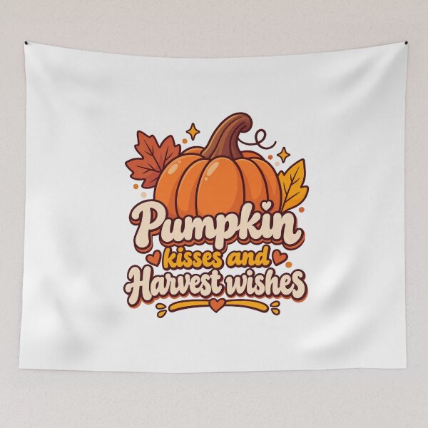 Item preview, Pumpkin kisses and Harvest wishes   designed and sold by LuveraxArt.