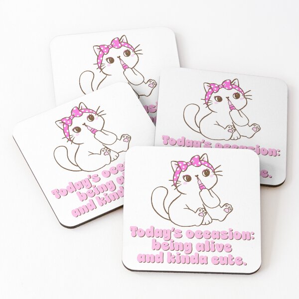 Item preview, Funny Cute Cat Surviving Today Quote designed and sold by jianina-alondra.
