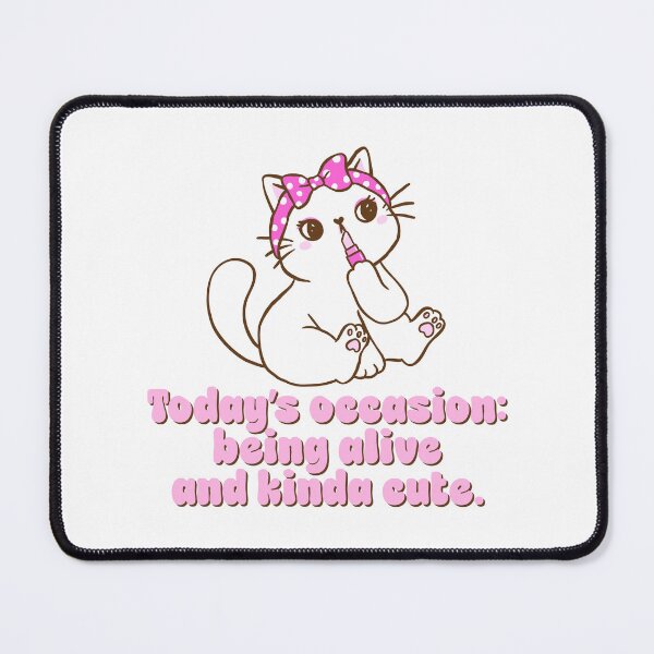 Item preview, Funny Cute Cat Surviving Today Quote designed and sold by jianina-alondra.
