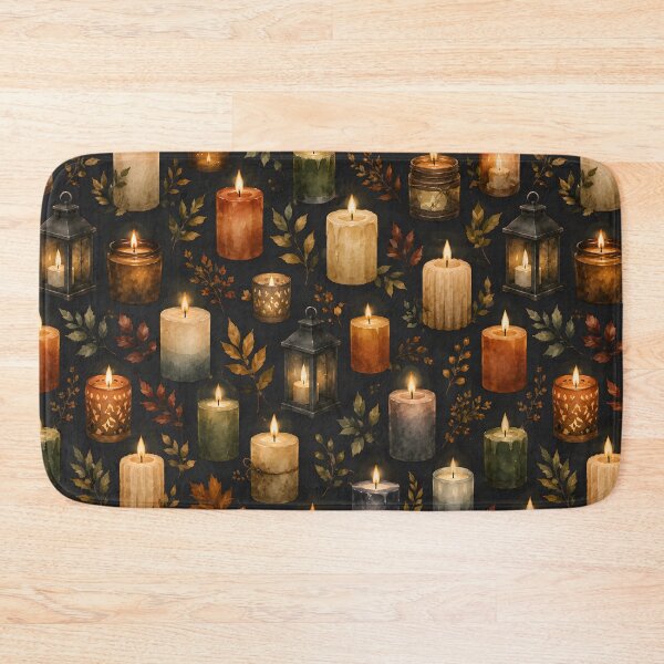 Item preview, Autumn Candlelight – Cozy Watercolor Fall Pattern designed and sold by blankTeeShirt.