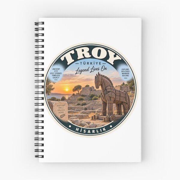 Item preview, Troy Turkey Vintage Travel Badge – Trojan Horse Retro Souvenir designed and sold by DreamPaw Studio.