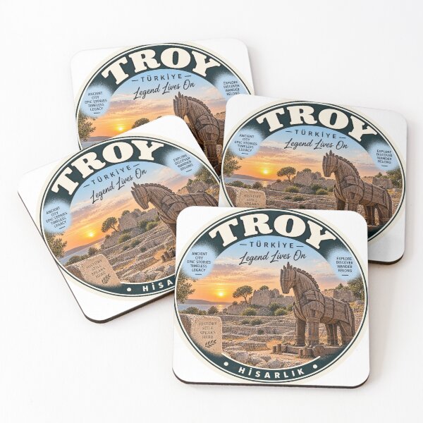 Item preview, Troy Turkey Vintage Travel Badge – Trojan Horse Retro Souvenir designed and sold by DreamPaw Studio.