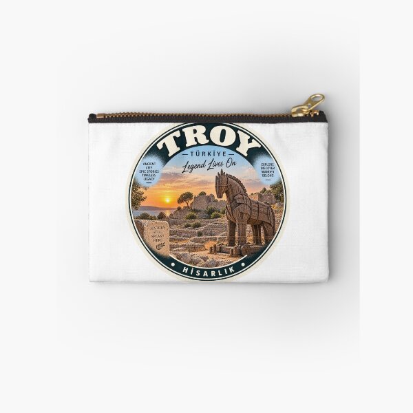 Item preview, Troy Turkey Vintage Travel Badge – Trojan Horse Retro Souvenir designed and sold by DreamPaw Studio.