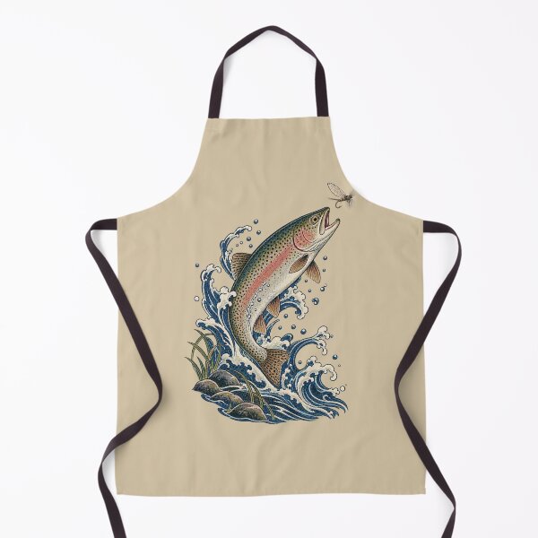 Item preview, Rainbow Trout Taking the Fly – Japanese Woodblock Fishing Art designed and sold by Planthem.