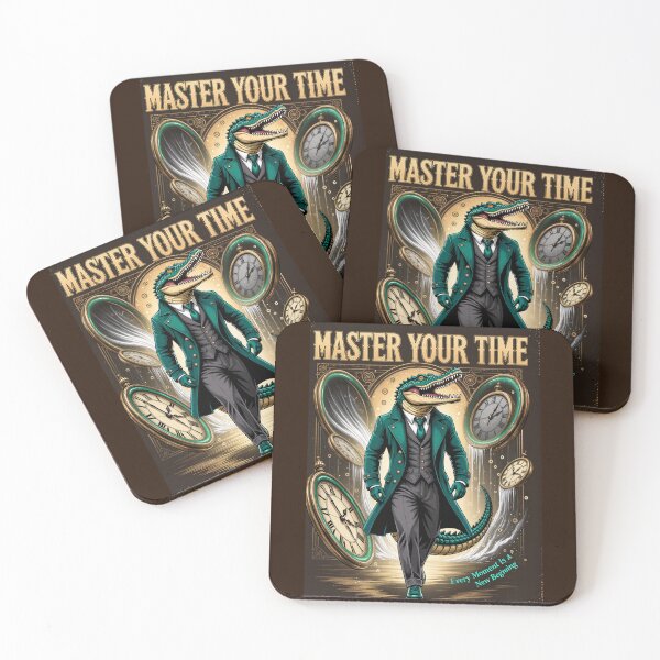 Item preview, Master Your Time – Surreal Alligator Steampunk Illustration designed and sold by Dogandesighn.