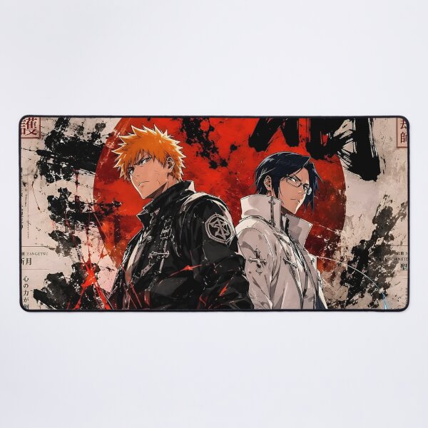 Item preview, Twin Sword Warriors – Red & Blue Samurai Anime Style Battle Art designed and sold by Dyan4.