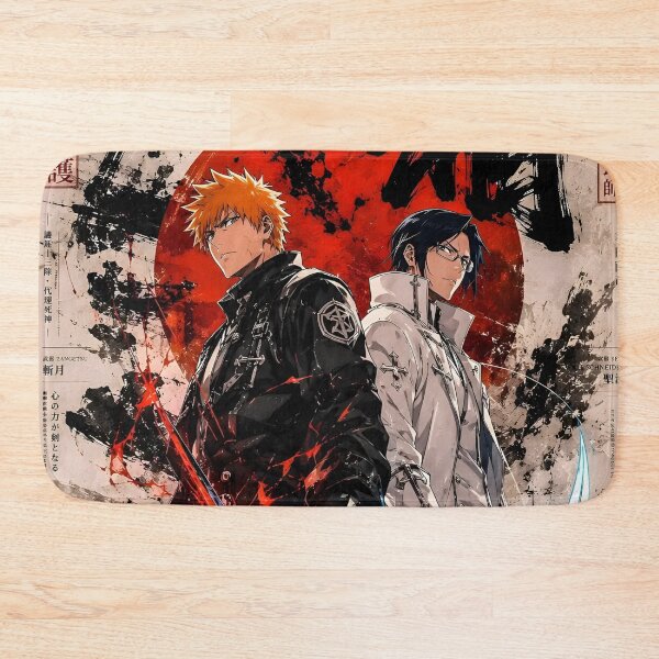 Item preview, Twin Sword Warriors – Red & Blue Samurai Anime Style Battle Art designed and sold by Dyan4.