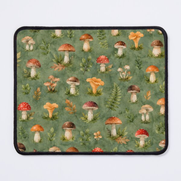 Item preview, Woodland Mushroom Garden – Watercolor Forest Pattern designed and sold by blankTeeShirt.