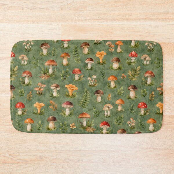 Item preview, Woodland Mushroom Garden – Watercolor Forest Pattern designed and sold by blankTeeShirt.