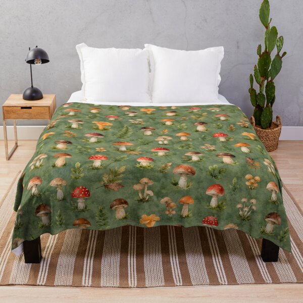 Item preview, Woodland Mushroom Garden – Watercolor Forest Pattern designed and sold by blankTeeShirt.