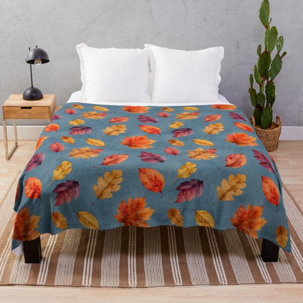 Item preview, Watercolor Autumn Leaves Seamless Pattern designed and sold by blankTeeShirt.
