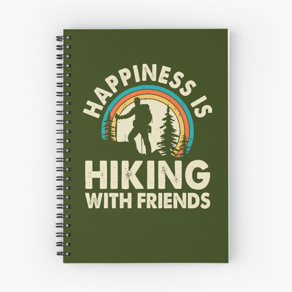 Artikelvorschau, Happines is Hiking, Hiking with Friends entworfen und verkauft von MalwasBasket.