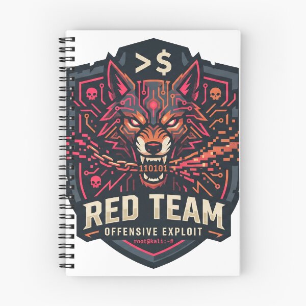 Item preview, Red Team Offensive Exploit Cyber Wolf Ethical Hacker Badge designed and sold by TechNexusPrints.
