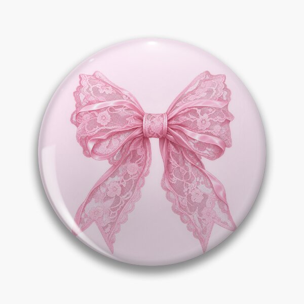 Item preview, Pink Lace Bow – Cute Romantic Ribbon Bow designed and sold by LoreliNLi.