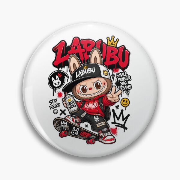 Item preview, Labubu - THE MONSTER, Labubu Streetwear Cute Monster Skateboard designed and sold by graphic-genie.