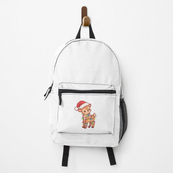 Item preview, Cute Christmas Fawn with Santa Hat – Kawaii Woodland Holiday Cartoon designed and sold by mayatA-rt.