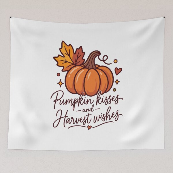 Item preview, Pumpkin kisses and Harvest wishes   designed and sold by LuveraxArt.