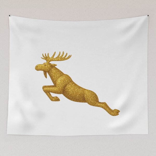 Item preview, Golden Glitter Moose Silhouette designed and sold by Medya-Tivation.