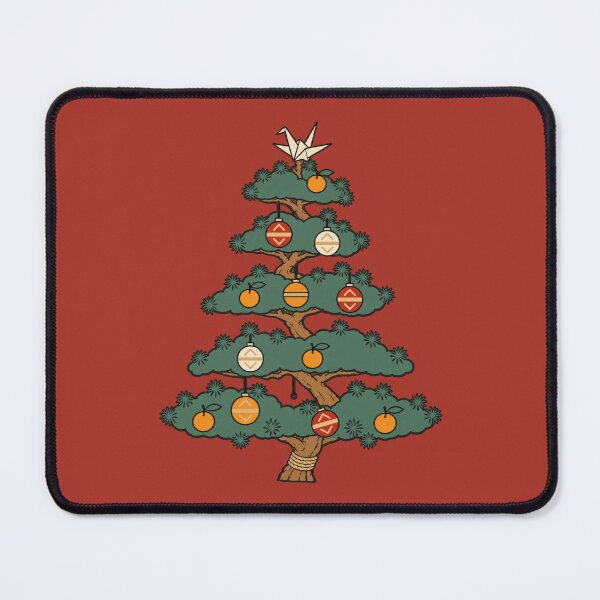 Item preview, Japanese Christmas Tree with Temari | Ukiyo-e Woodblock designed and sold by Planthem.