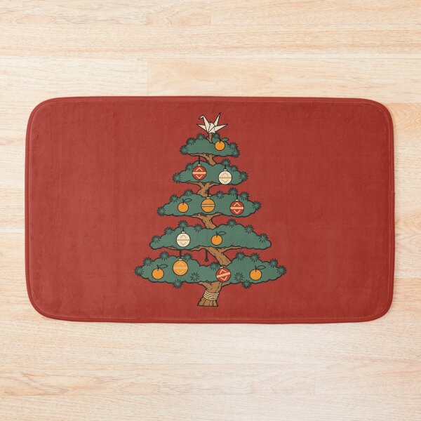 Item preview, Japanese Christmas Tree with Temari | Ukiyo-e Woodblock designed and sold by Planthem.