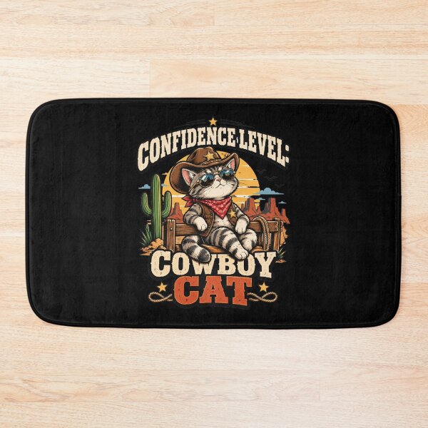 Item preview, Confidence Level: Cowboy Cat T-Shirt – Funny Self Love Western Cat Graphic Tee designed and sold by Artimax-Studio.