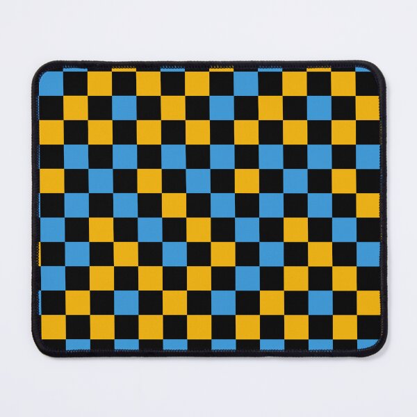 Item preview, Blue Yellow and Black Checkered Design   designed and sold by PatternTitan.