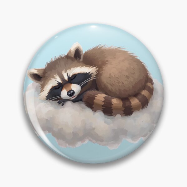 Item preview, Sleepy Raccoon – Cute Tired Raccoon Cozy Animal Illustration designed and sold by Girly-Universe.