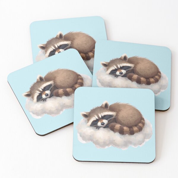 Item preview, Sleepy Raccoon – Cute Tired Raccoon Cozy Animal Illustration designed and sold by Girly-Universe.