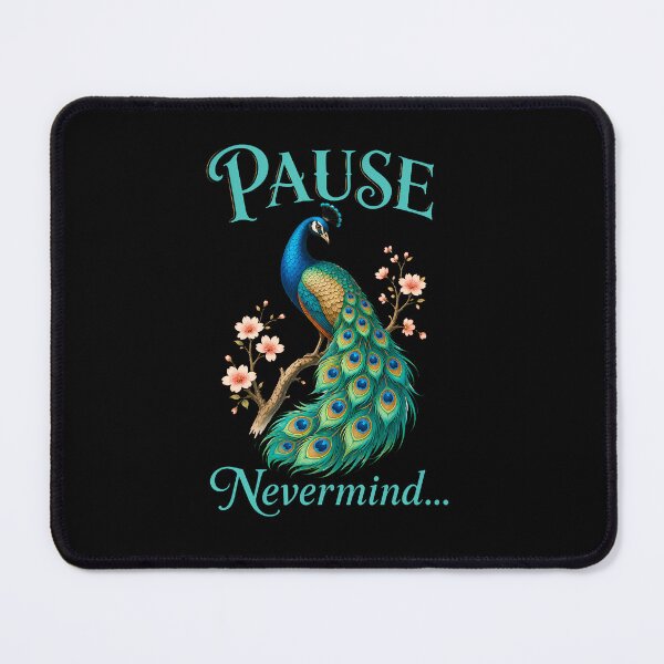 Item preview, Mahjong Pause Nevermind Peacock Cherry Blossom Floral Gift designed and sold by RealestInternet.