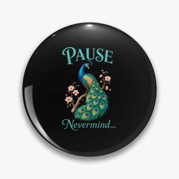 Item preview, Mahjong Pause Nevermind Peacock Cherry Blossom Floral Gift designed and sold by RealestInternet.