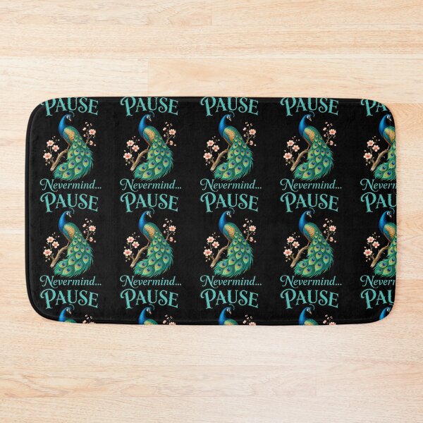Item preview, Mahjong Pause Nevermind Peacock Cherry Blossom Floral Gift designed and sold by RealestInternet.