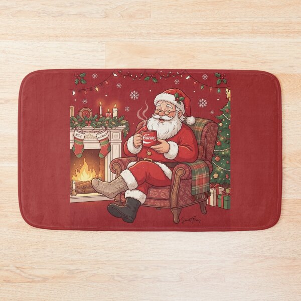 Item preview, Funny Santa Claus Drinking Cacao Cozy Christmas designed and sold by SmartPuns.