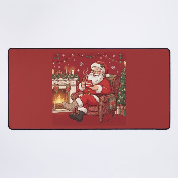 Item preview, Funny Santa Claus Drinking Cacao Cozy Christmas designed and sold by SmartPuns.