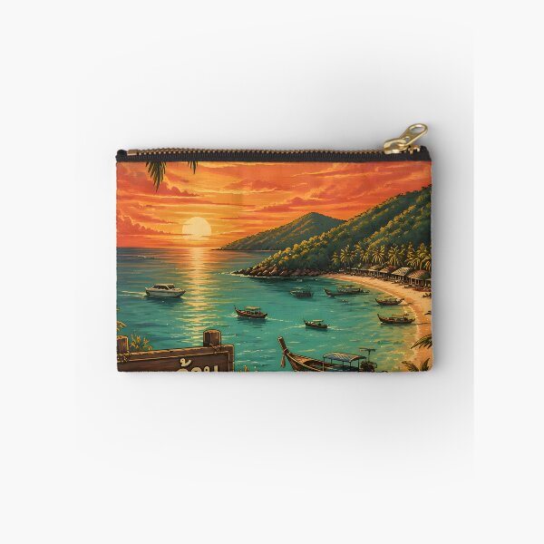 Artikelvorschau, Koh Larn Sonnenuntergang im Retro-Stil – Tropische Insel Thailand entworfen und verkauft von Spirit of Siam.