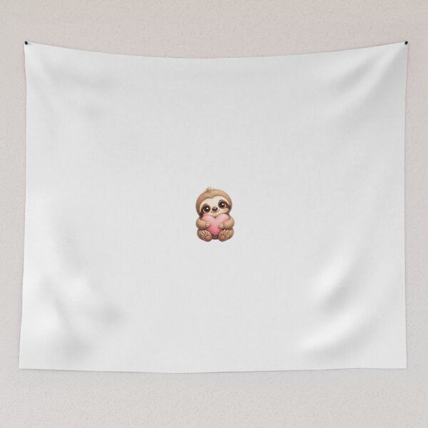 Item preview, Cute baby sloth with heart in kawaii style designed and sold by TrendDes1gn.