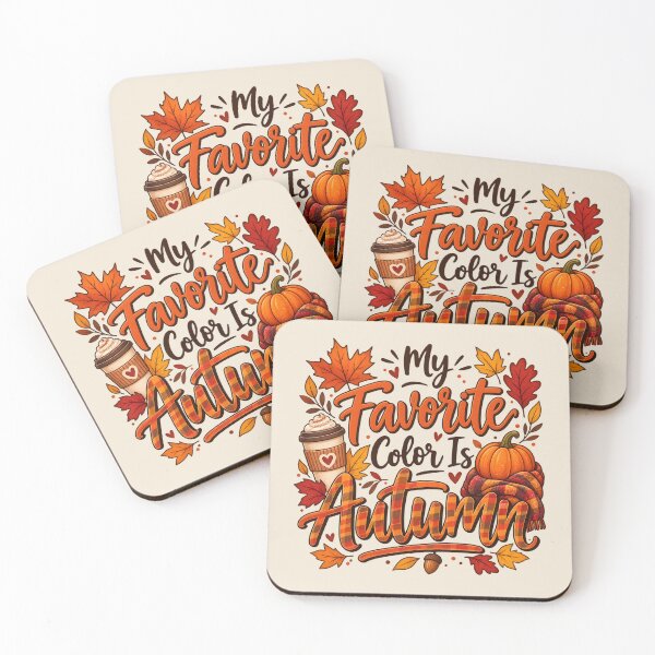Item preview, My Favorite Color Is Autumn – Cozy Fall Leaves & Pumpkin designed and sold by blankTeeShirt.