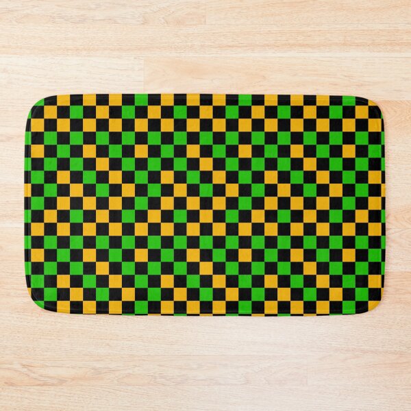 Item preview, Green Yellow and Black Checkered Design   designed and sold by PatternTitan.